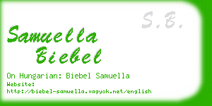samuella biebel business card